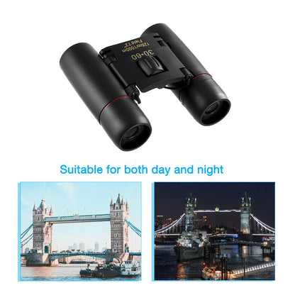 VistaView 30x60 Zoom Compact Folding Travel Binoculars