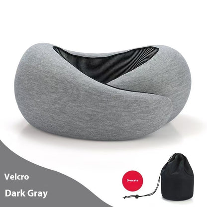 Memory Foam Travel Neck Pillow | U Shape Adjustable Support Comfortably Sleeping On Plane Car Office Noon Break