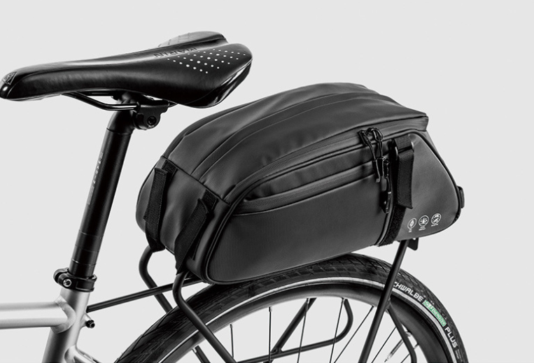 "VoyageVista" Waterproof Bike Bag | Reflective bicycle bag rear rack mount