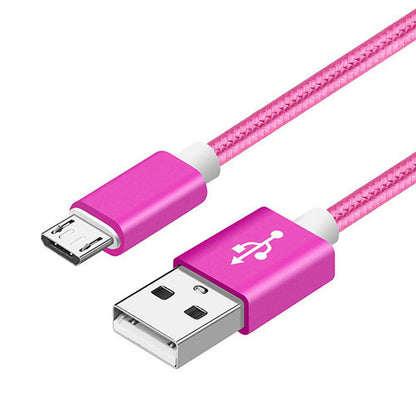 Nylon Braided USB Charging Cable | Travel Phone Charger Cable 1ft, 3ft, 6ft, or 9ft | iPhone or Android