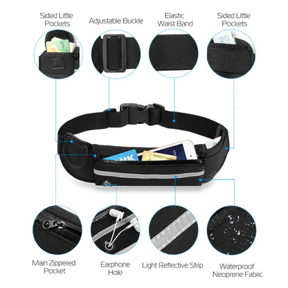 Running Belt Pack | Waterproof Adjustable Waist Pouch
