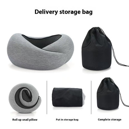 Memory Foam Travel Neck Pillow | U Shape Adjustable Support Comfortably Sleeping On Plane Car Office Noon Break