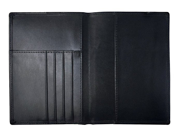 “GlobalGuard” RFID Leather Travel Wallet | RFID Antimagnetic Passport Holder Leather ID Case