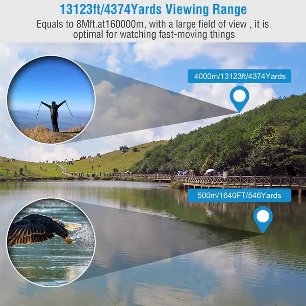 Portable HD Binoculars With FMC Lens 60x | Bird Watching Hunting Sports Events