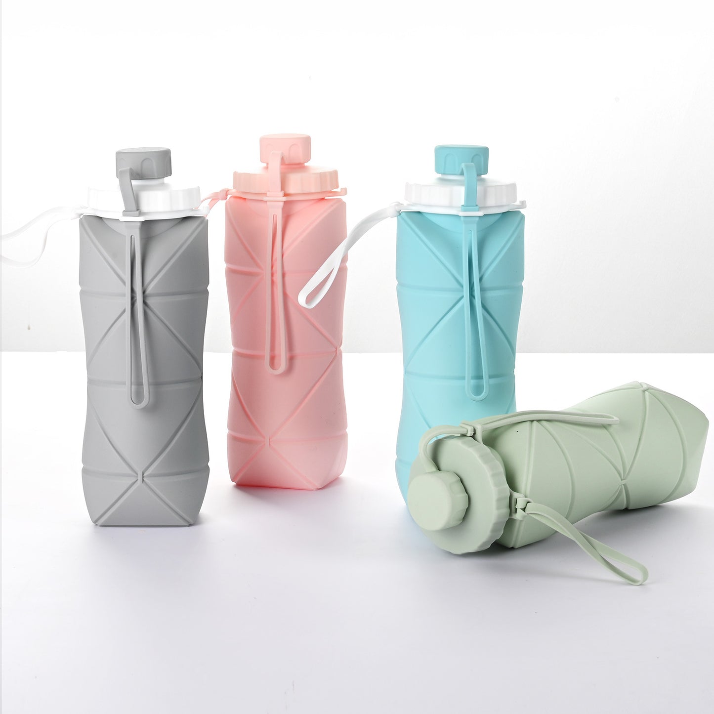 EcoSip 600ml Folding Silicone Water Bottle | Collapsible travel bottle