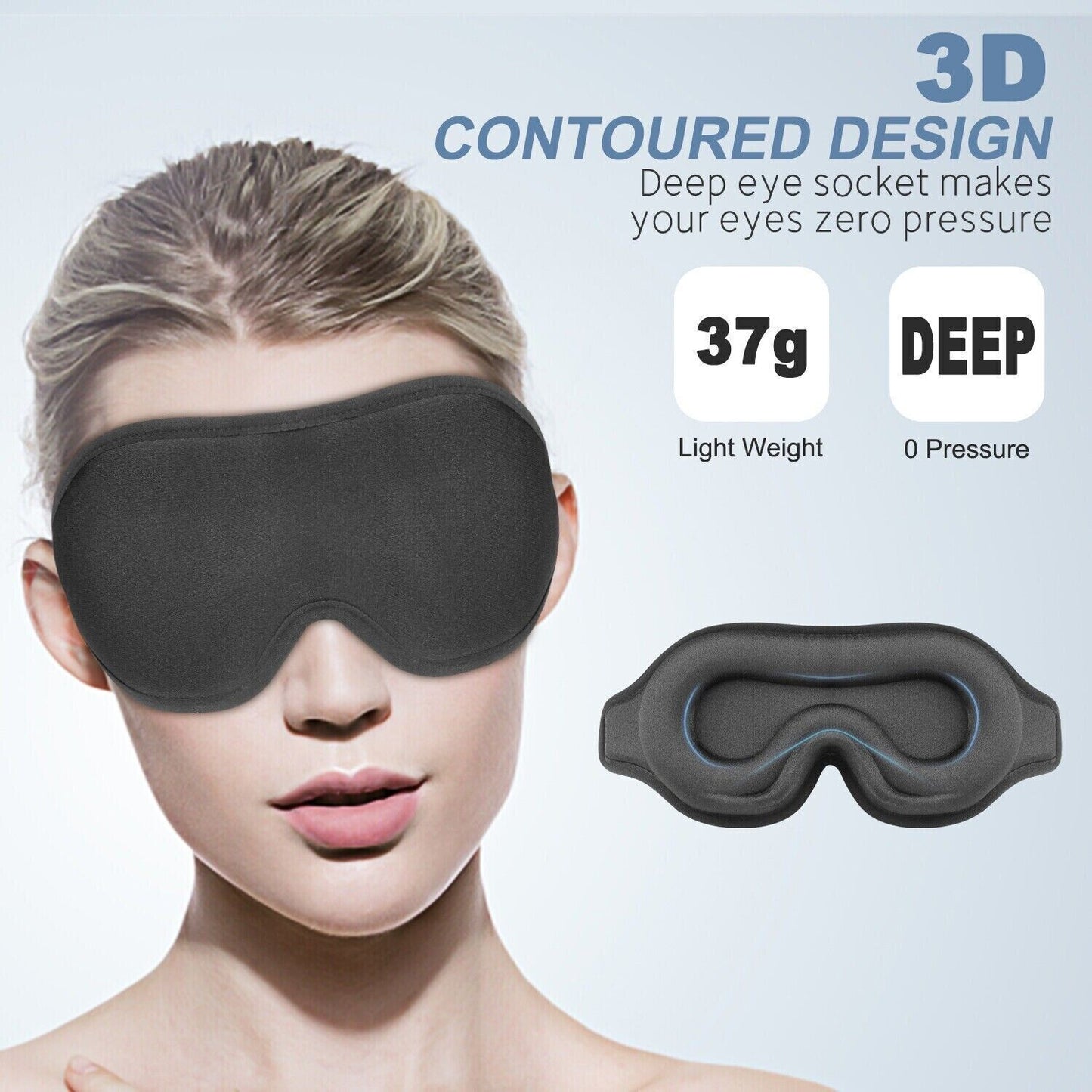 DreamWing 3D Contoured Travel Eye Mask